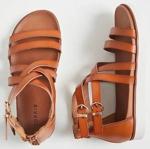 Torrid Cognac Faux Leather Gladiator Sandal